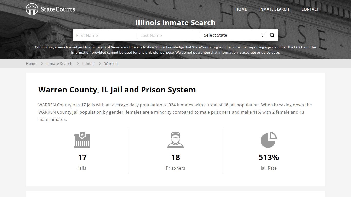 Warren County, IL Inmate Search - StateCourts