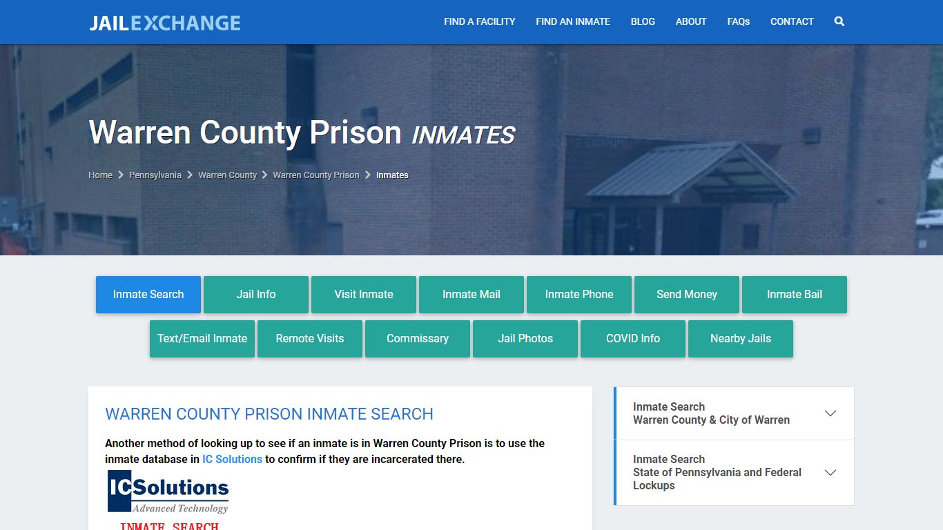 Warren County Inmate Search | Arrests & Mugshots | PA - JAIL EXCHANGE